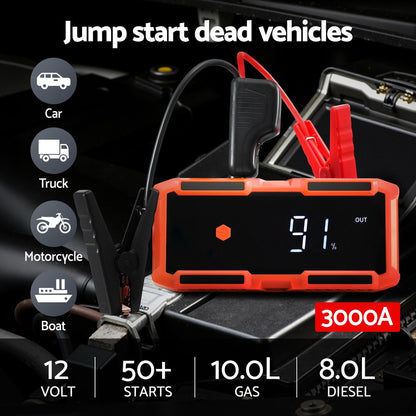 Portable Car Jump Starter 3000A 12V, view 4
