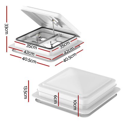 12V Caravan Roof Vent Fan - White, view 2