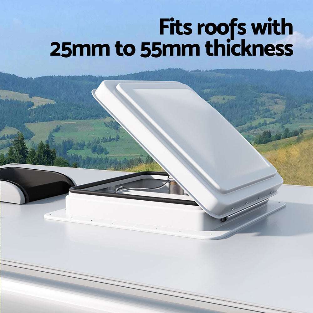 12V Caravan Roof Vent Fan - White, view 5