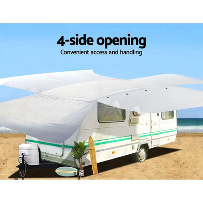 Weisshorn Caravan Cover 14-16ft | 4 Layer UV & Weather Protection, view 6