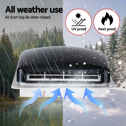 12V Caravan Roof Vent with Reversible Fan, view 6