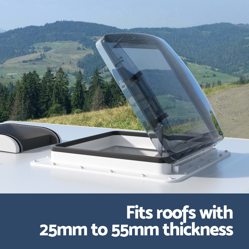 Weisshorn Caravan Roof Vent Hatch - White/Black, view 5
