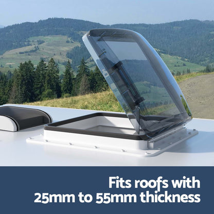 Weisshorn Caravan Roof Vent Hatch - White/Black, view 5