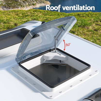Weisshorn Caravan Roof Vent Hatch - White/Black, view 6