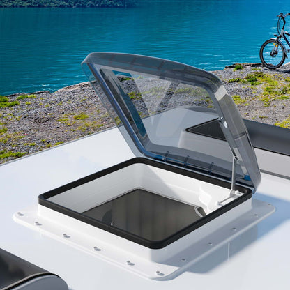 Weisshorn Caravan Roof Vent Hatch - White/Black, view 8