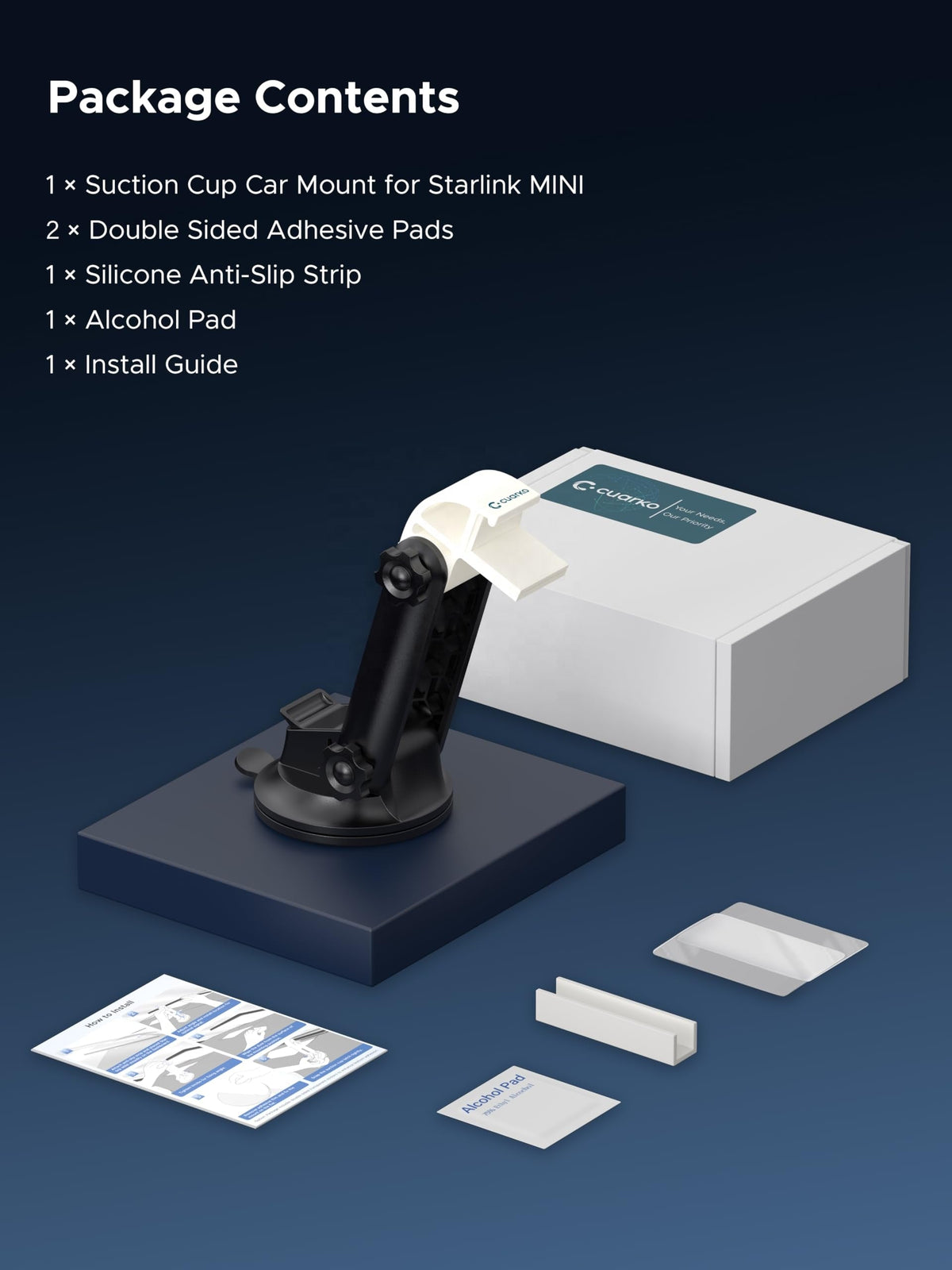 Outcamp Dashboard and Windscreen Mount for Starlink Mini, view 5