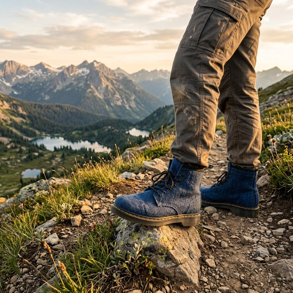 Vegan Hemp Hiking Boots - Namaste Artisans, view 4