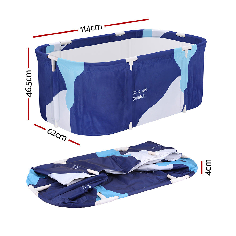 Foldable Bathtub 114x62cm with Insulated Walls – Navy Blue, view 2