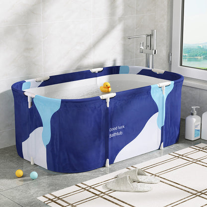 Foldable Bathtub 114x62cm with Insulated Walls – Navy Blue, view 7