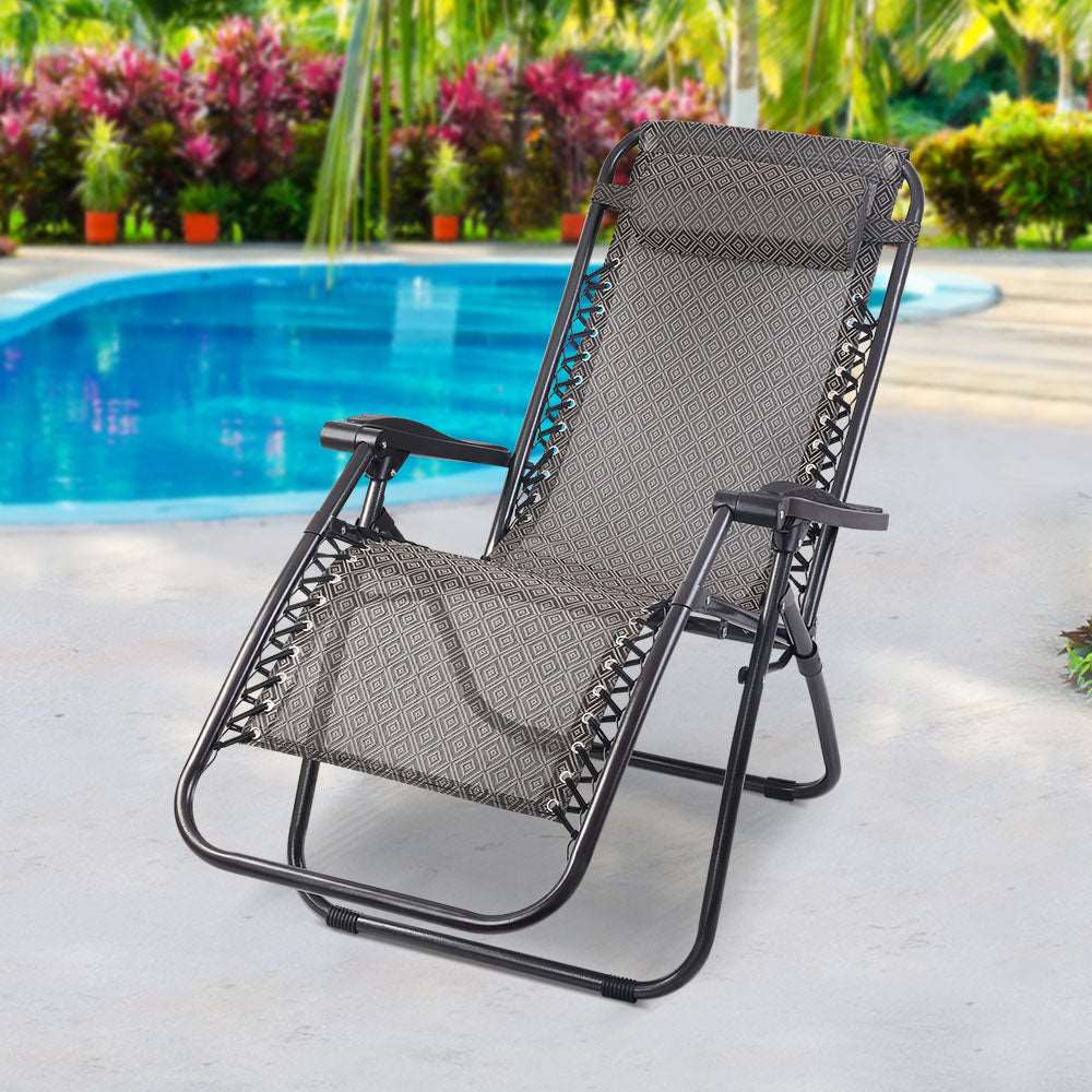 Gardeon Zero Gravity Recliner Chair - Beige, view 8