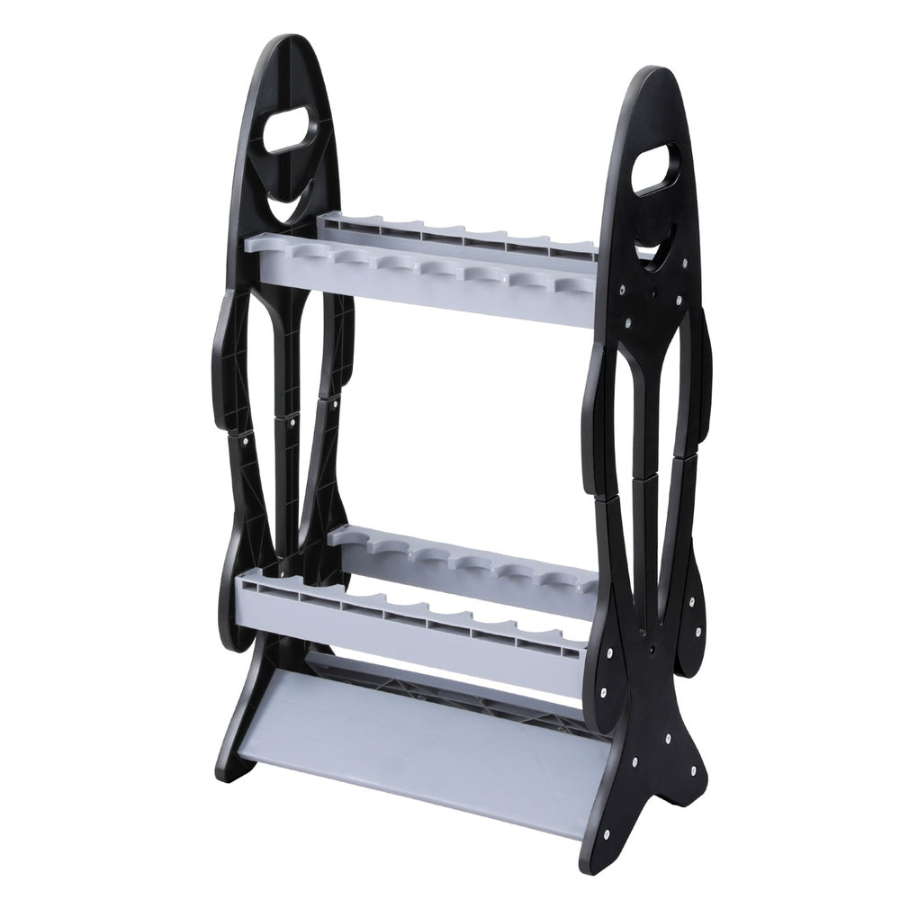 16-Rod Freestanding Fishing Rod Storage Rack