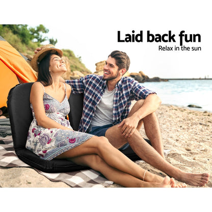 Foldable Floor Sofa Camping Chair - Black, view 4