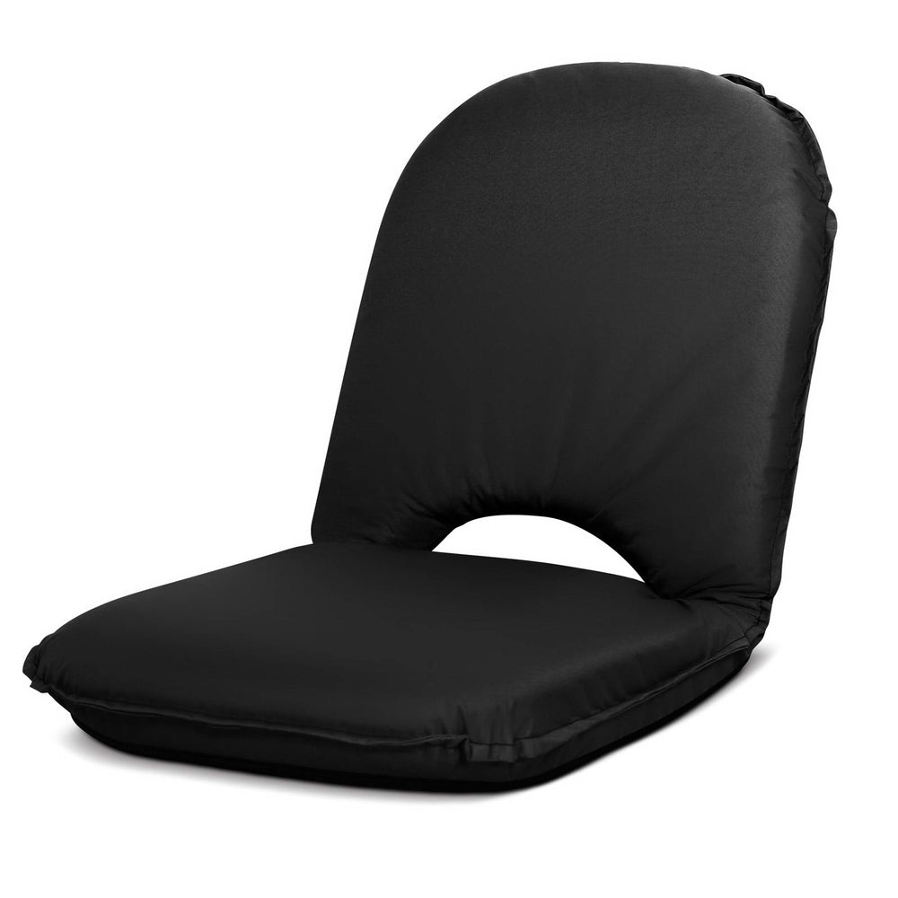 Foldable Floor Sofa Camping Chair - Black, view 8