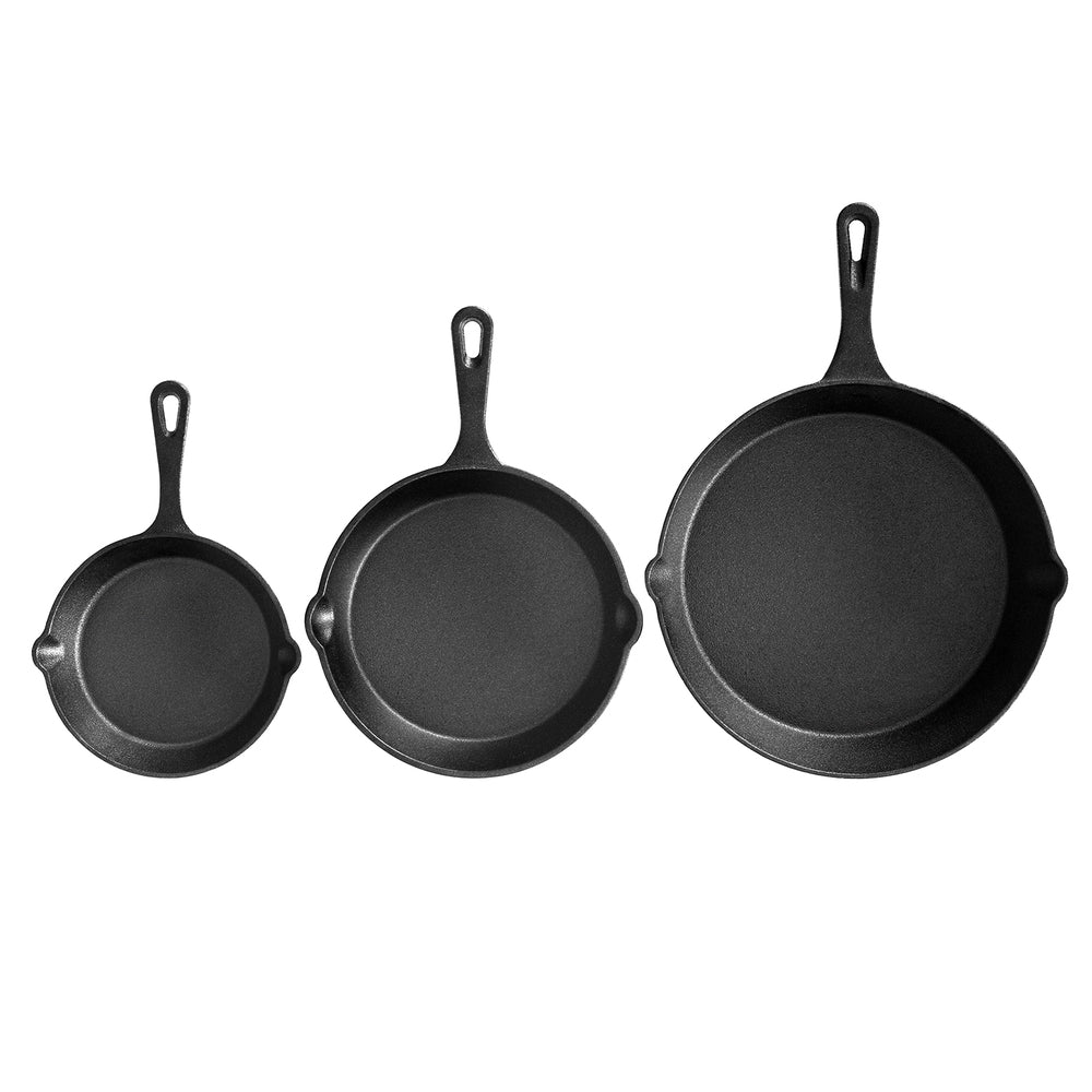Cast Iron Frying Pan Set - 3 Piece, view 3