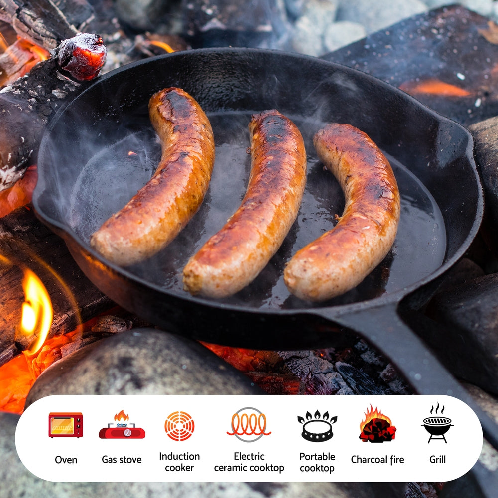 Cast Iron Frying Pan Set - 3 Piece, view 6