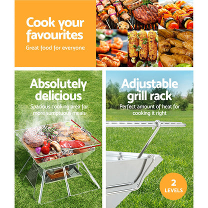 Portable Fire Pit BBQ Grill - Grillz Stainless Steel, view 5