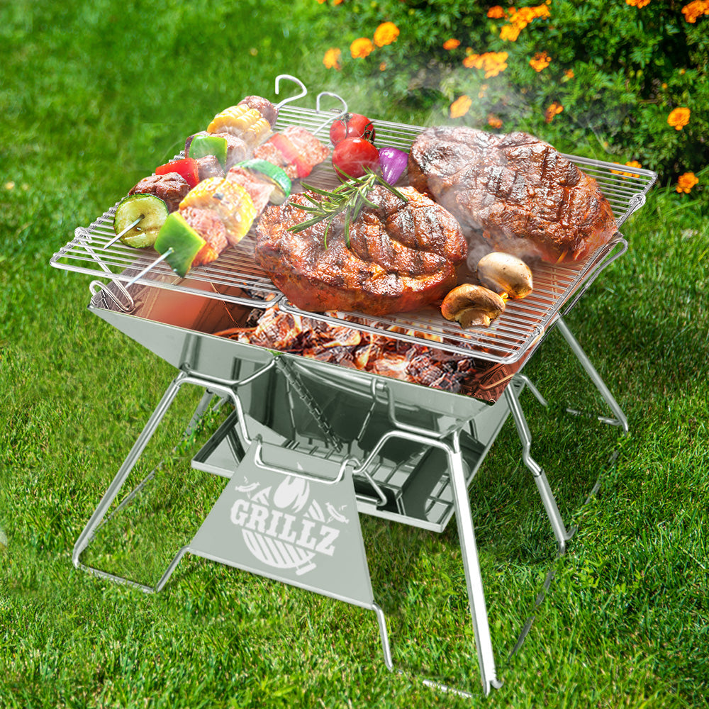 Portable Fire Pit BBQ Grill - Grillz Stainless Steel, view 7
