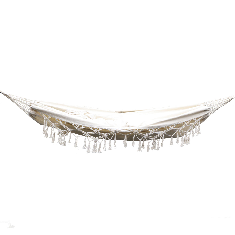 Gardeon Tassel Hammock Bed – Cream, view 3