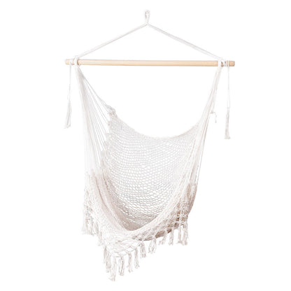 Gardeon Cotton Hammock Chair Swing – Cream