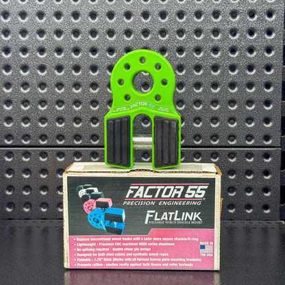 Factor 55 Flatlink Winch Shackle Mount - Green, view 4