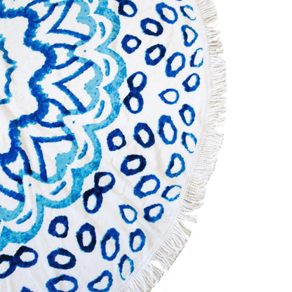 Round Beach Towel/Picnic Blanket - Watercolour, view 8