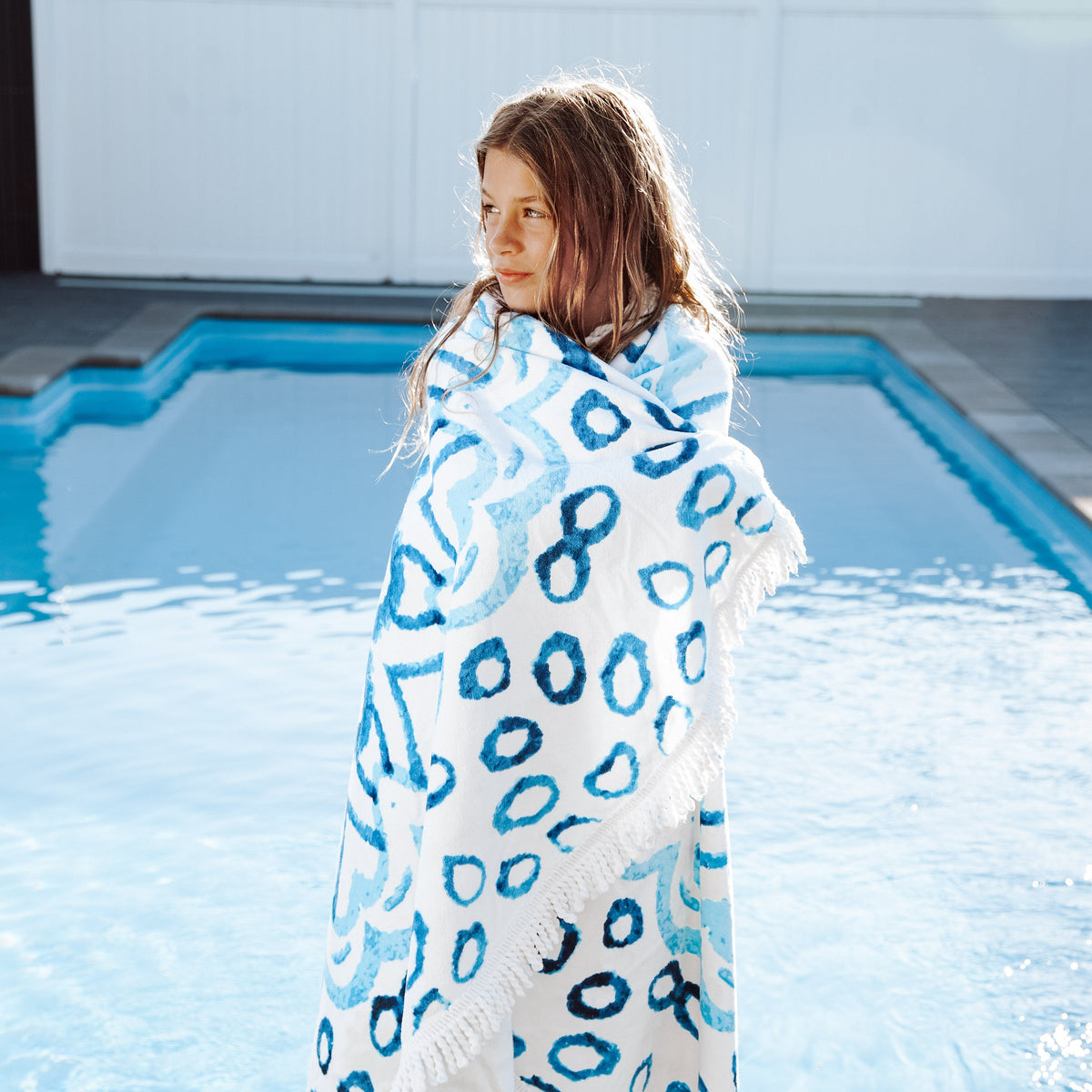 Round Beach Towel/Picnic Blanket - Watercolour, view 4