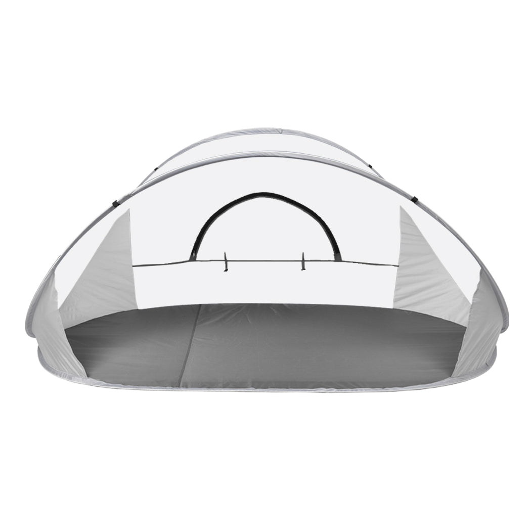 Mountview Pop Up Tent Camping Beach Grey