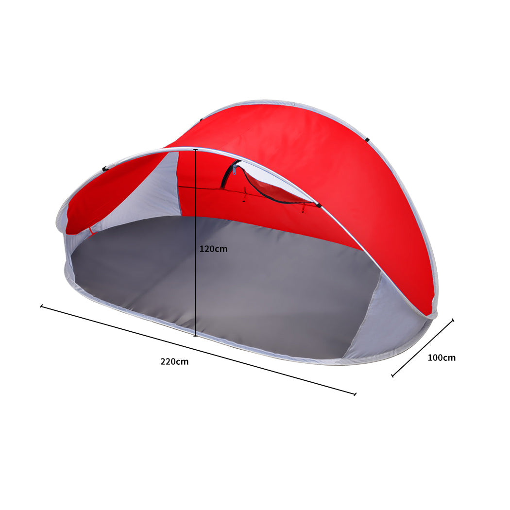 Mountview Pop Up Tent Camping Beach Red, view 2