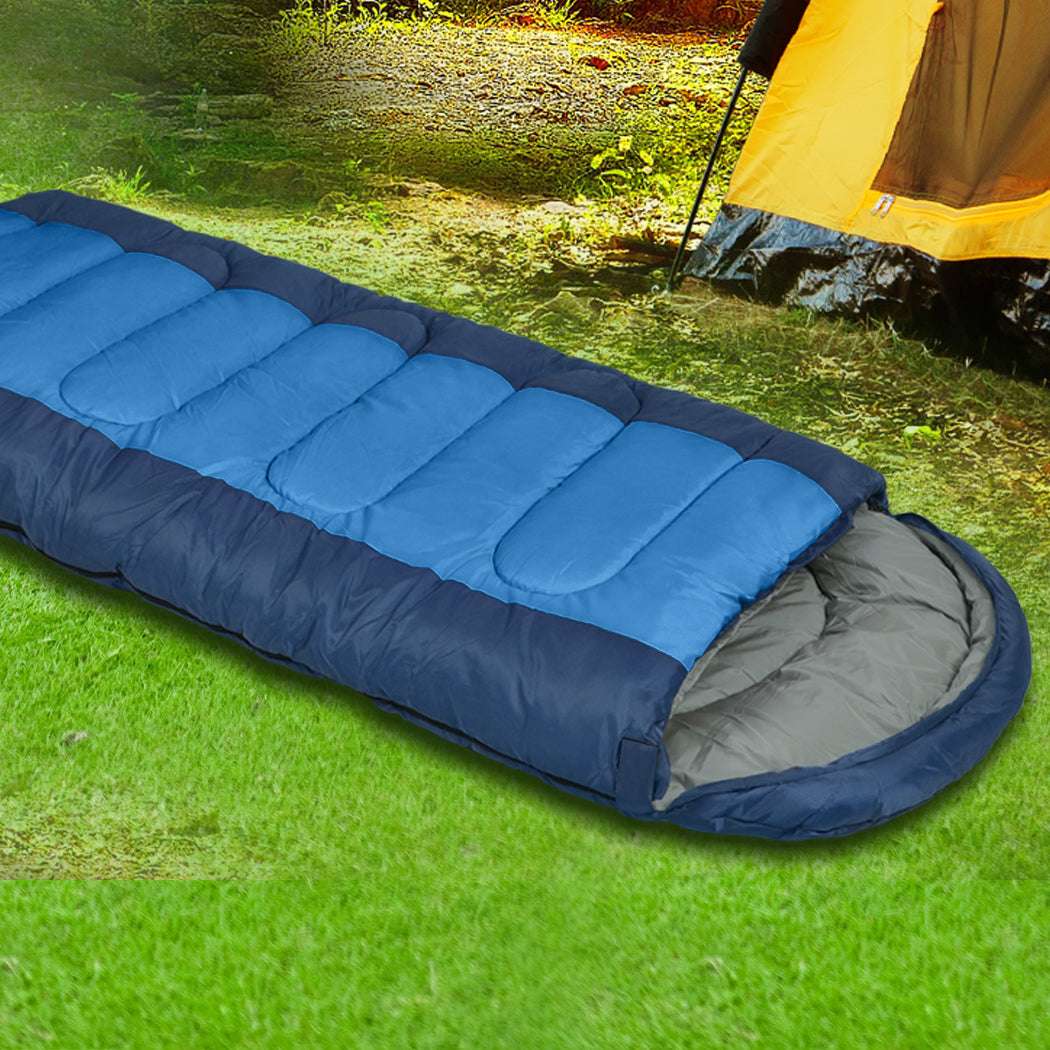 Mountview Sleeping Bag Outdoor Camping Blue, view 7