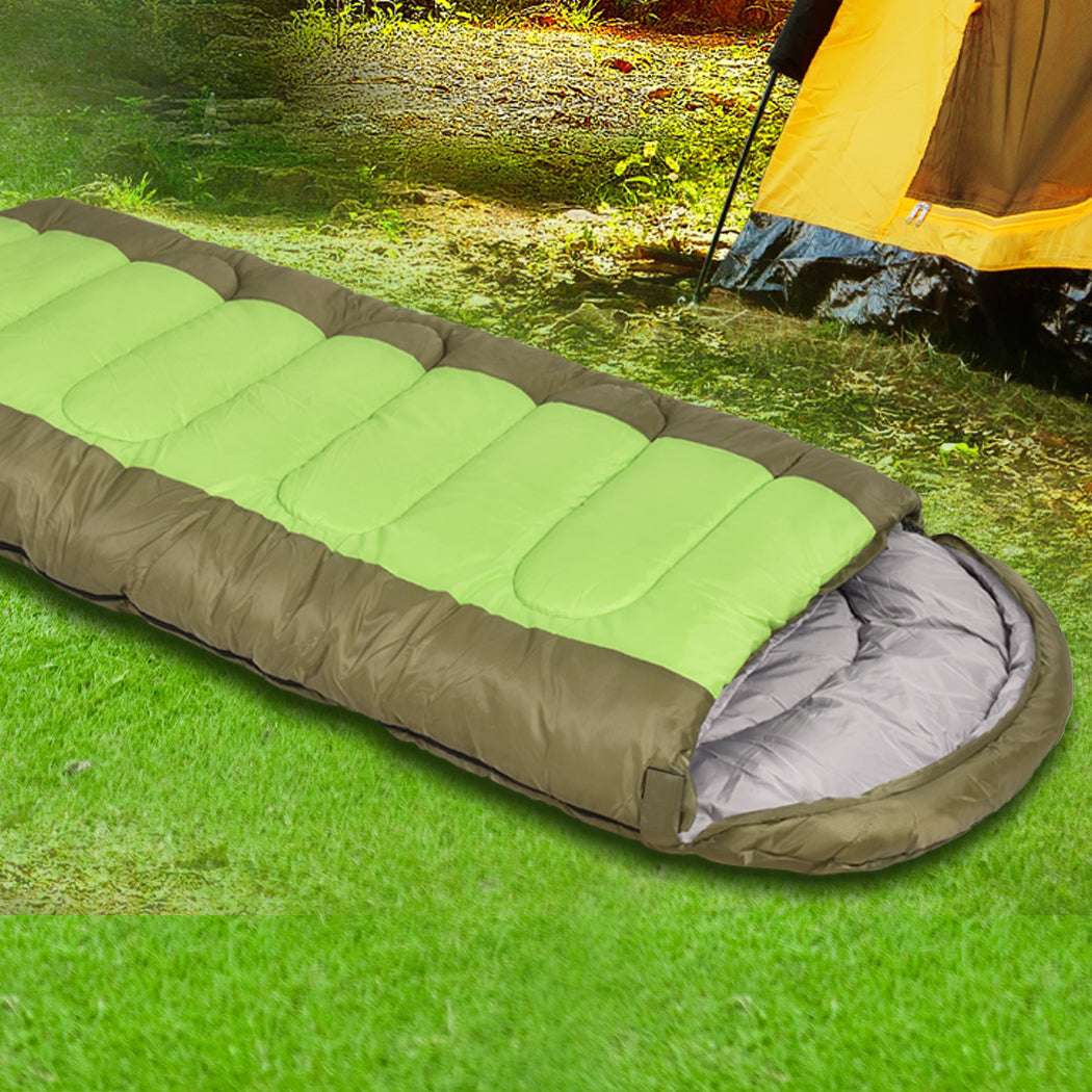 Mountview Sleeping Bag Outdoor Camping Green, view 7