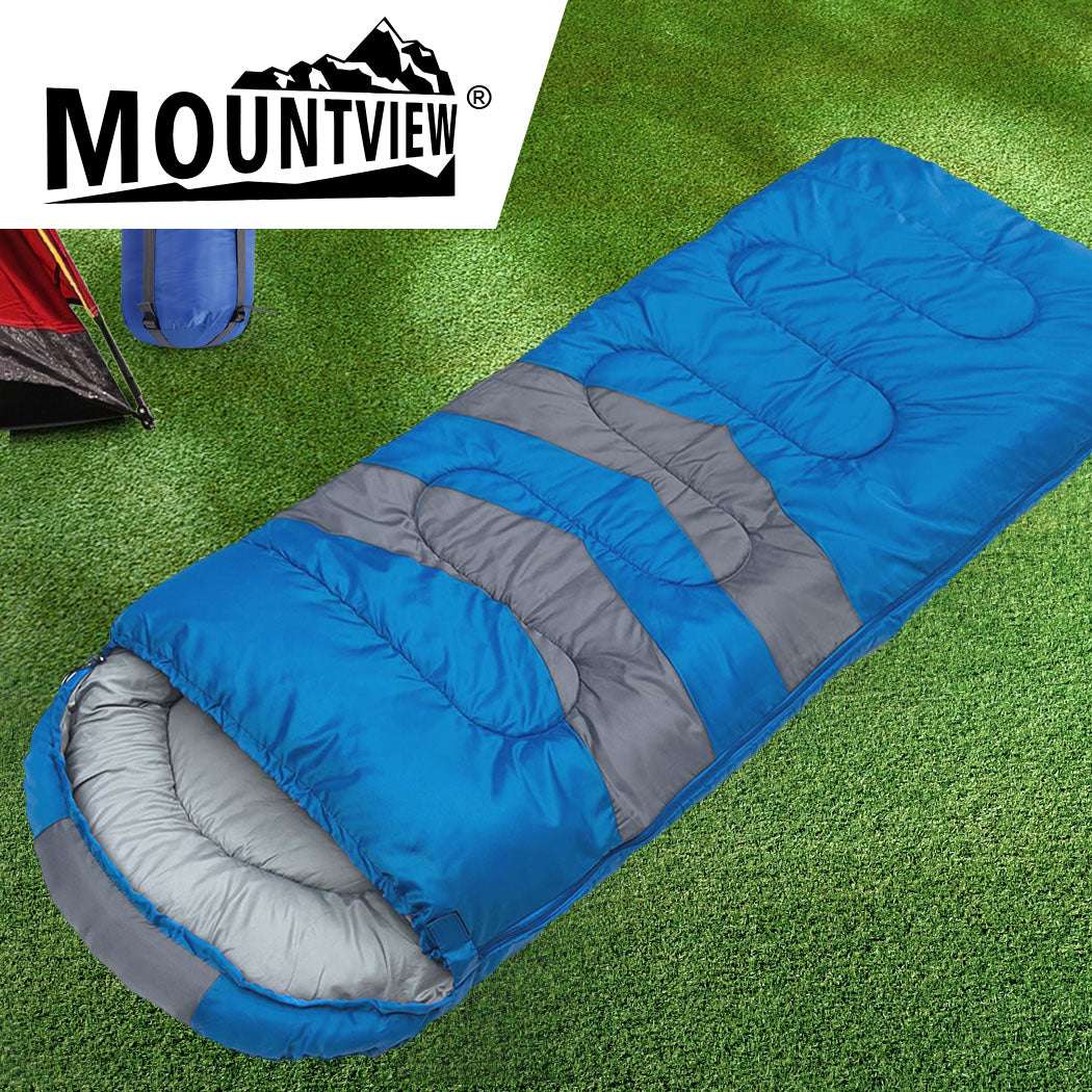 Mountview Single Sleeping Bag Bags Outdoor Blue, view 6