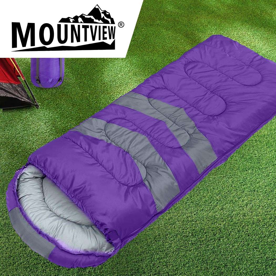 Mountview Single Sleeping Bag Bags Outdoor Purple, view 6