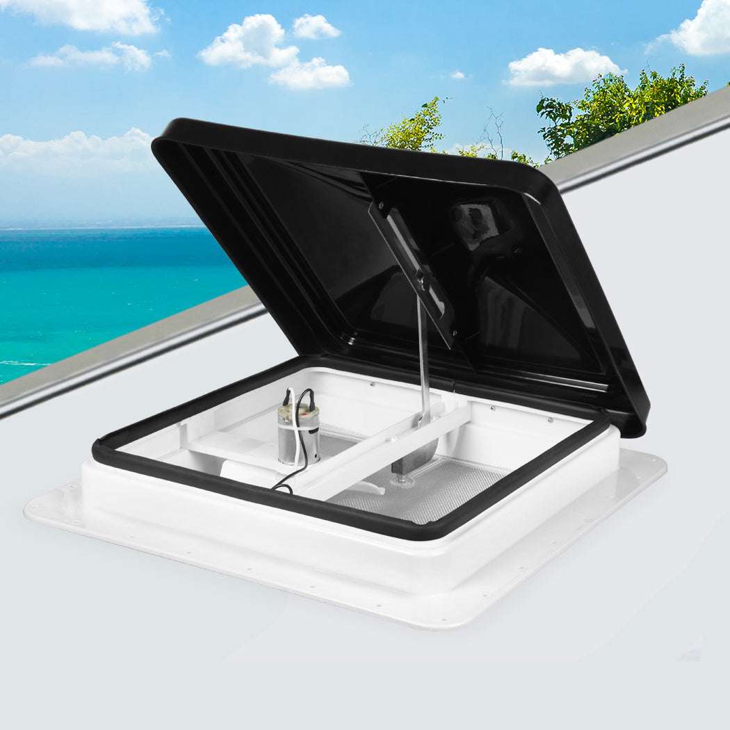 Manan Caravan Roof Vent 12V Fan RV Black, view 6