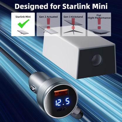 Outcamp 12V/24V Car Power Supply for Starlink Mini, view 3