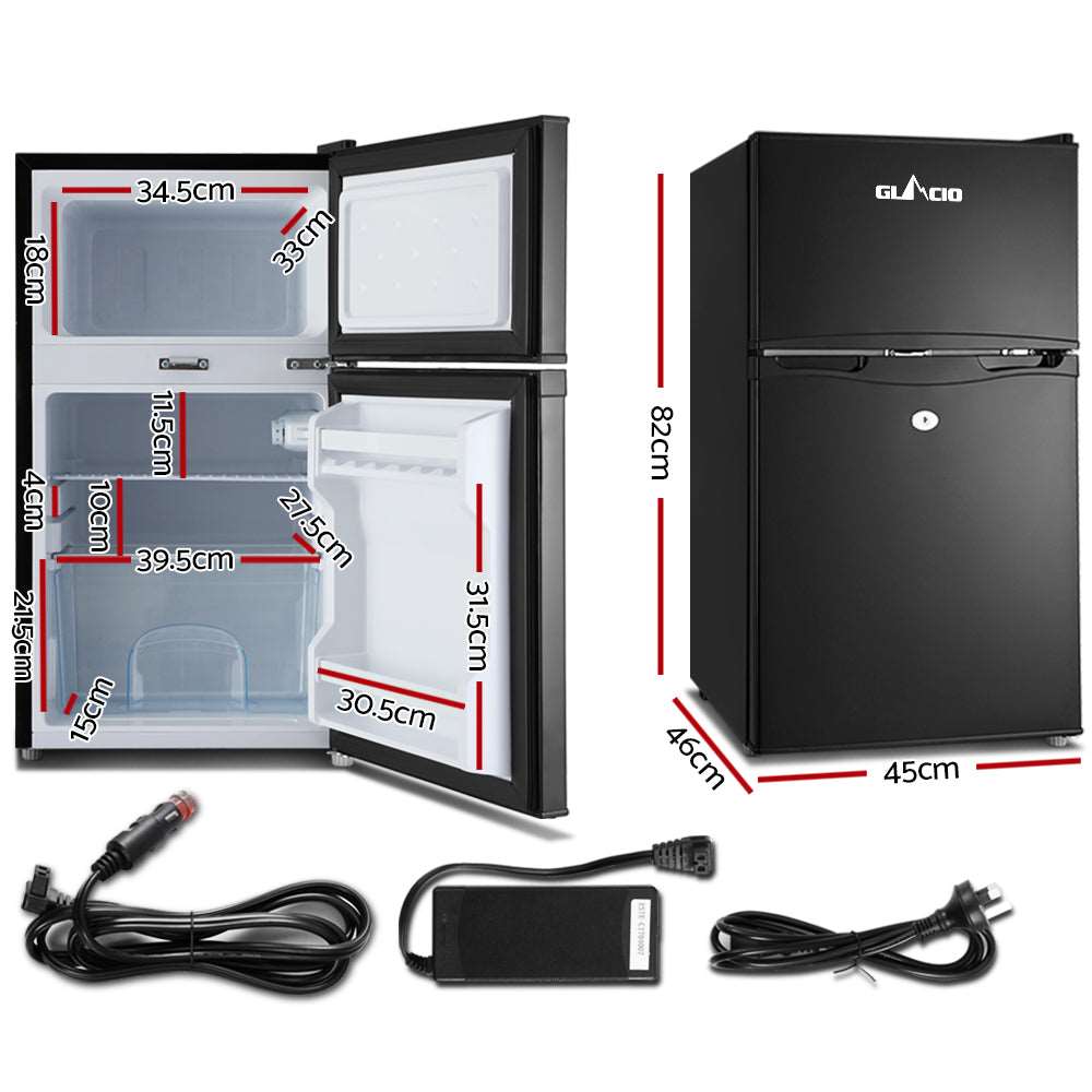 Portable Upright Fridge Freezer 90L - Glacio, view 2