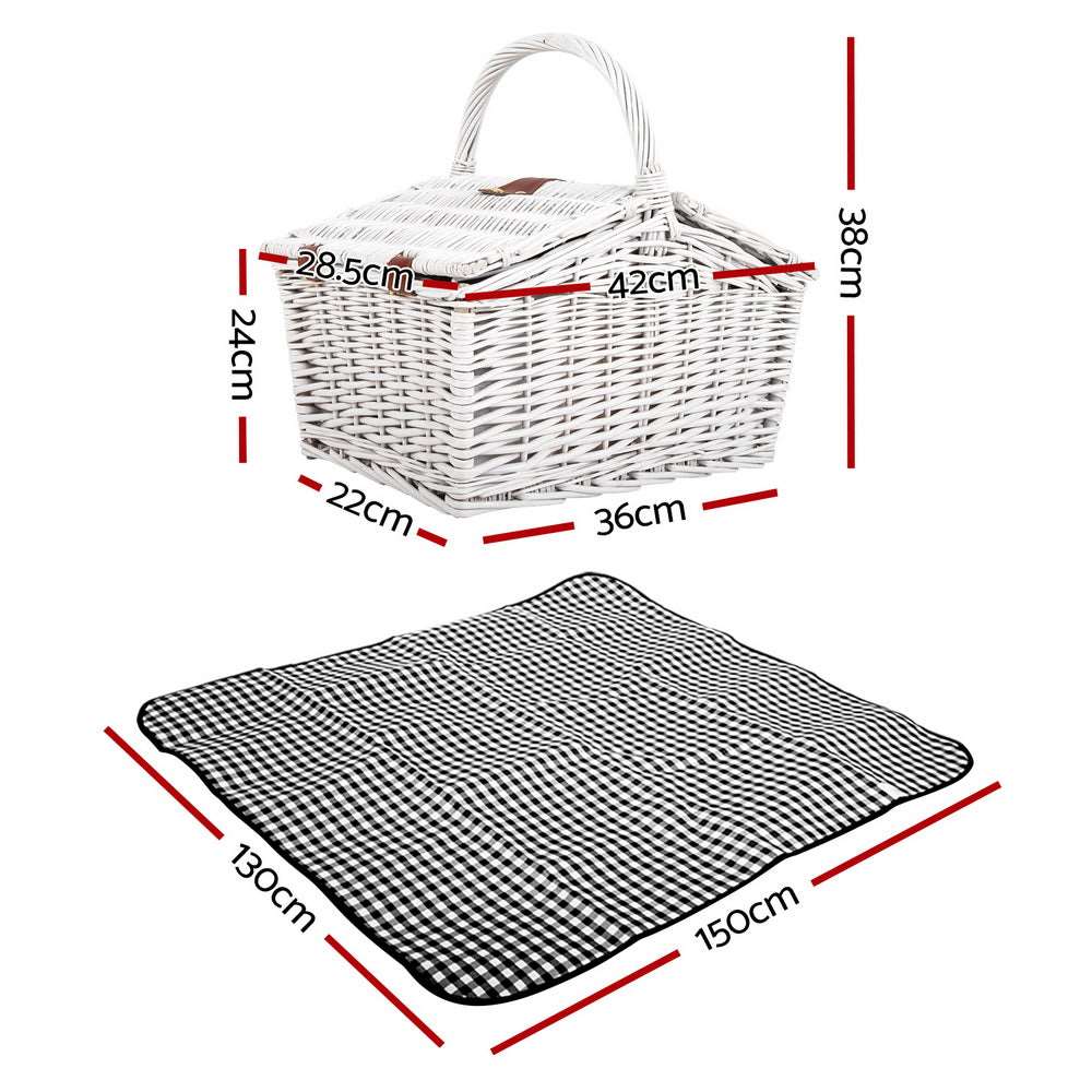 Alfresco 2-Person Picnic Basket Set with Blanket, view 2