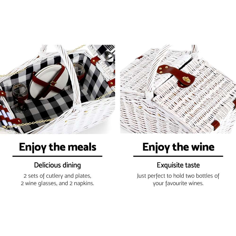Alfresco 2-Person Picnic Basket Set with Blanket, view 5