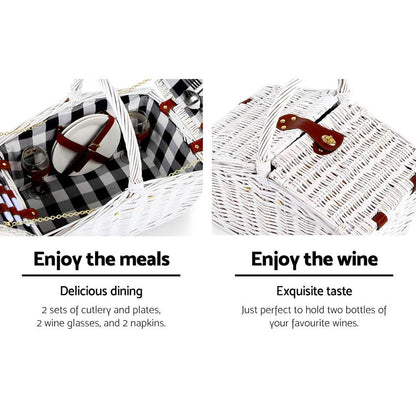 Alfresco 2-Person Picnic Basket Set with Blanket, view 5