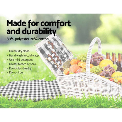 Alfresco 2-Person Picnic Basket Set with Blanket, view 6