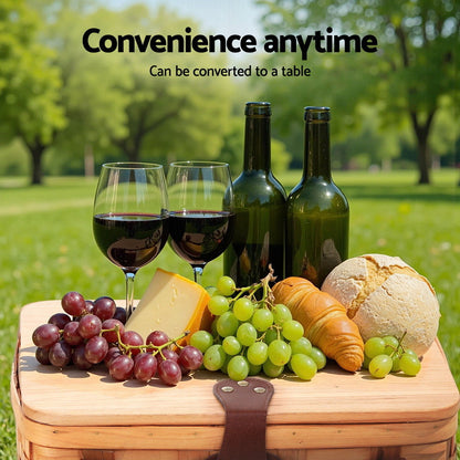 Alfresco 2 Person Willow Picnic Basket Set, view 4