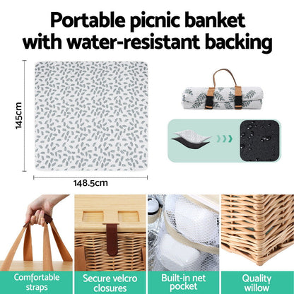 Alfresco 2 Person Picnic Basket with Table, view 6
