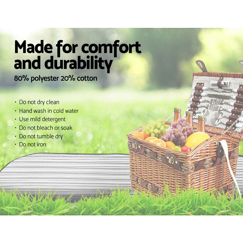 Alfresco 4-Person Picnic Basket Set with Blanket, view 6