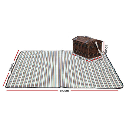 Alfresco 4 Person Picnic Basket Set with Blanket, view 2