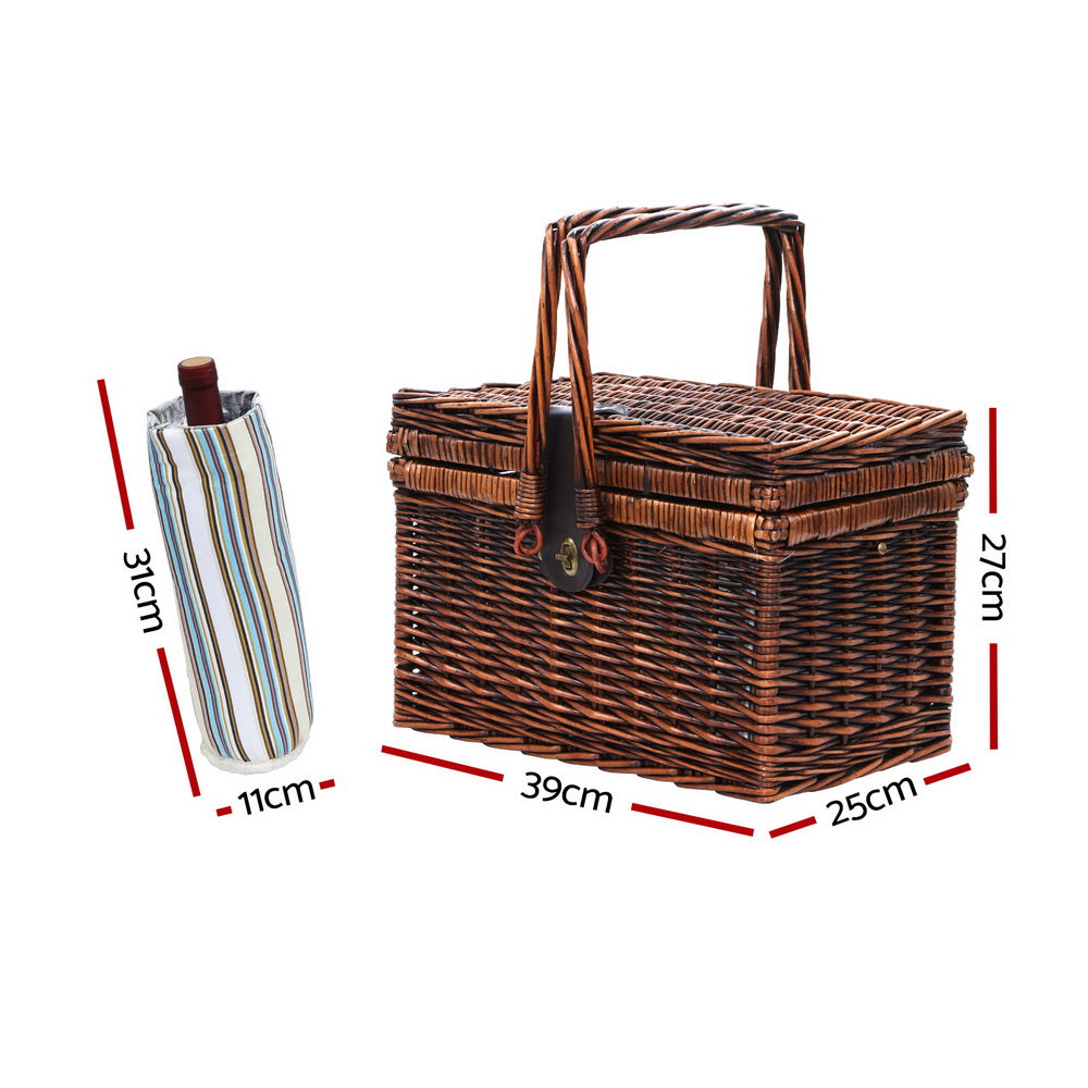 Alfresco 4 Person Folding Picnic Basket Set, view 2