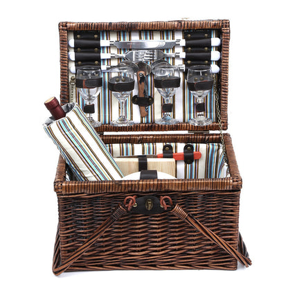 Alfresco 4 Person Folding Picnic Basket Set, view 3