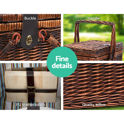 Alfresco 4 Person Folding Picnic Basket Set, view 5