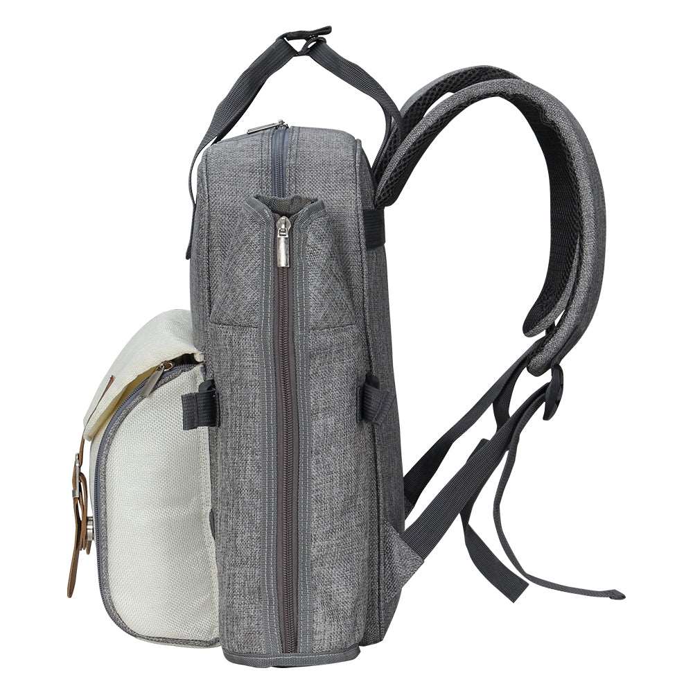 Alfresco 4 Person Picnic Backpack Set - Grey, view 4