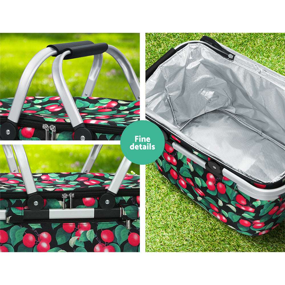 Folding Insulated Picnic Basket – 30kg Capacity, view 6