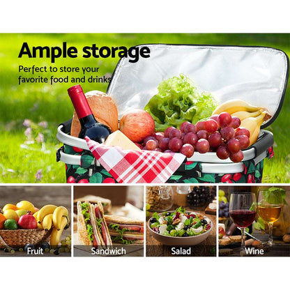 Folding Insulated Picnic Basket – 30kg Capacity, view 7