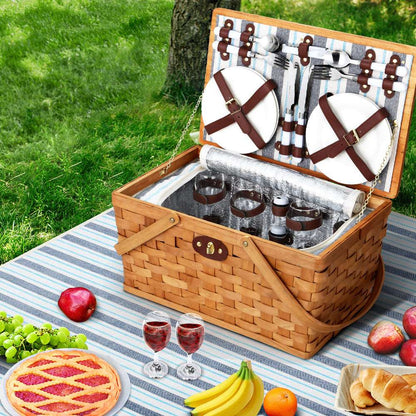 4 Person Picnic Basket Set with Cooler – Alfresco, view 7